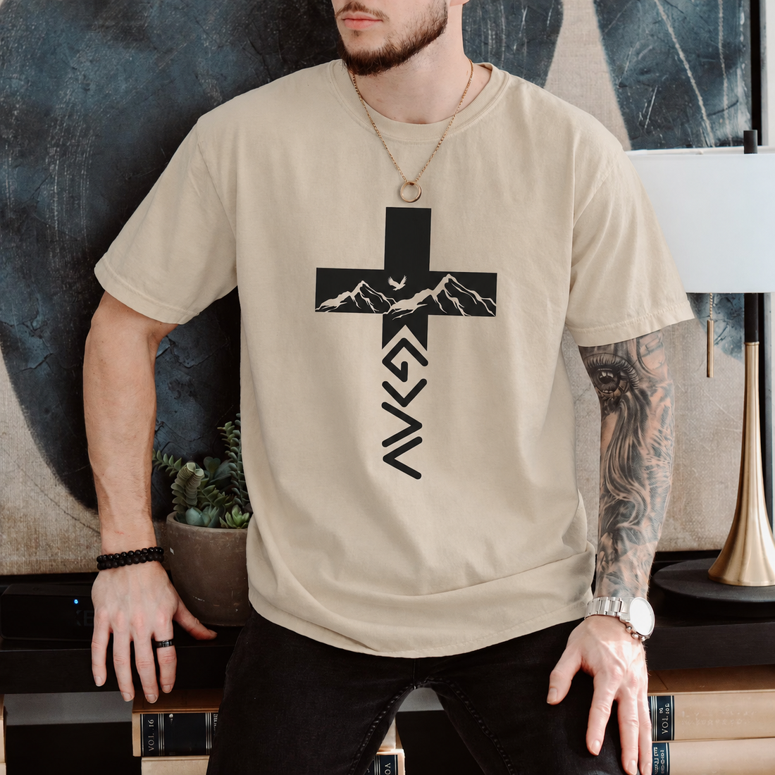 Jesus Cross Mountain Faith Tee