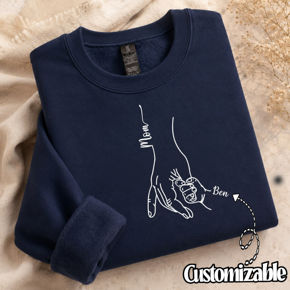 Custom Hand Line Art Name Sweatshirt