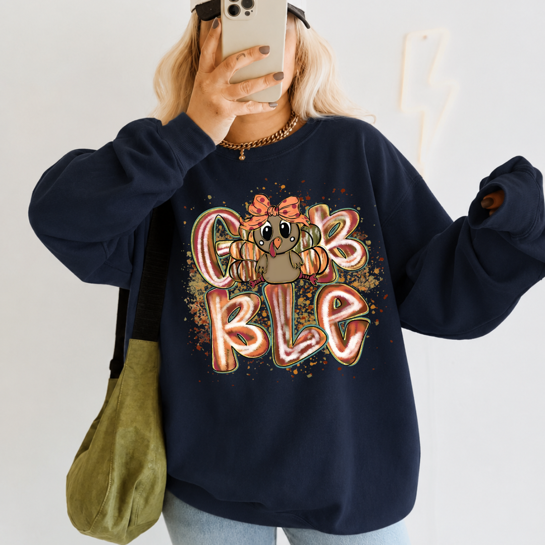 Gobble Turkey Thanksgiving Sweatshirt