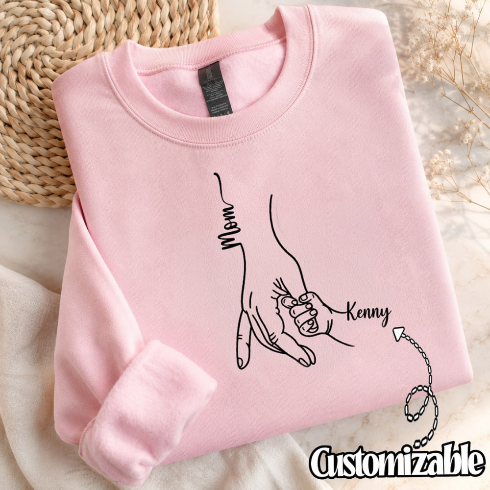 Custom Hand Line Art Name Sweatshirt
