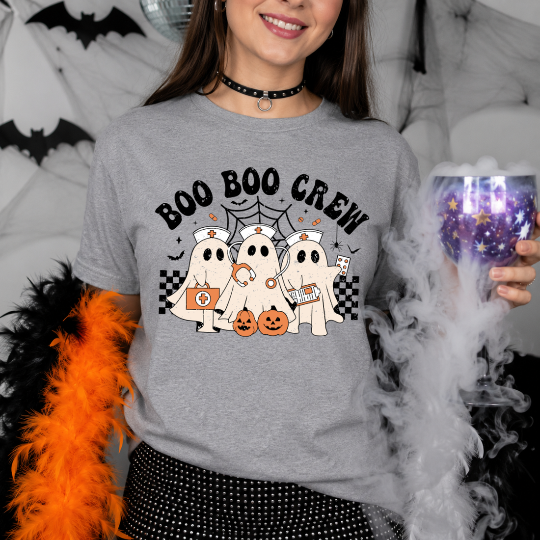 Boo Boo Crew Nurse Ghost Tee