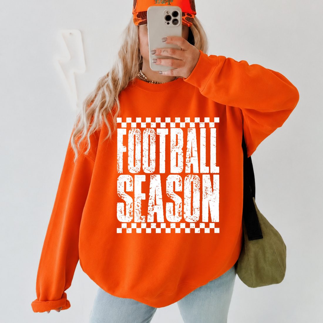 Football Season Checkered Sweatshirt