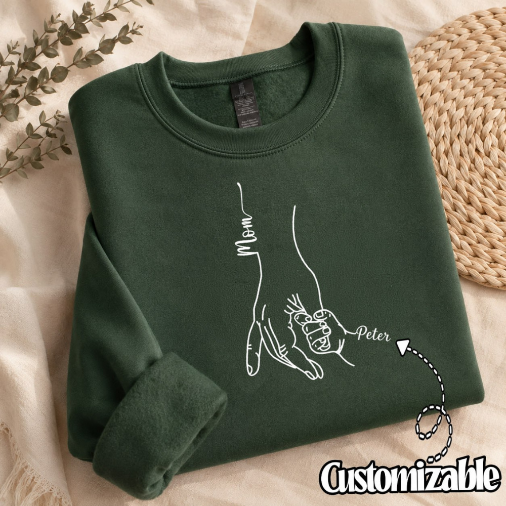 Custom Hand Line Art Name Sweatshirt
