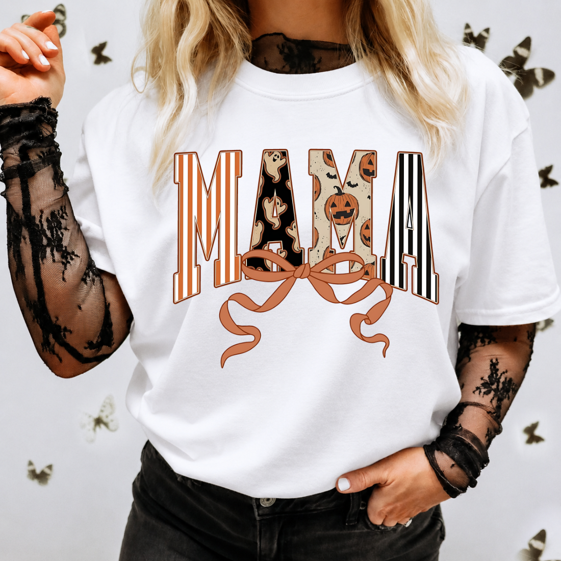 Halloween Mama Bow Tee
