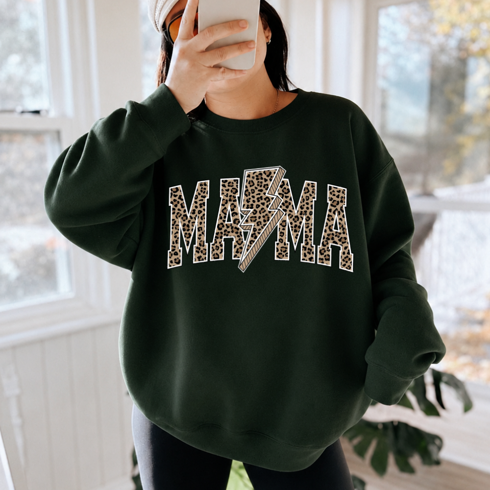 Leopard Lightning Mama Sweatshirt
