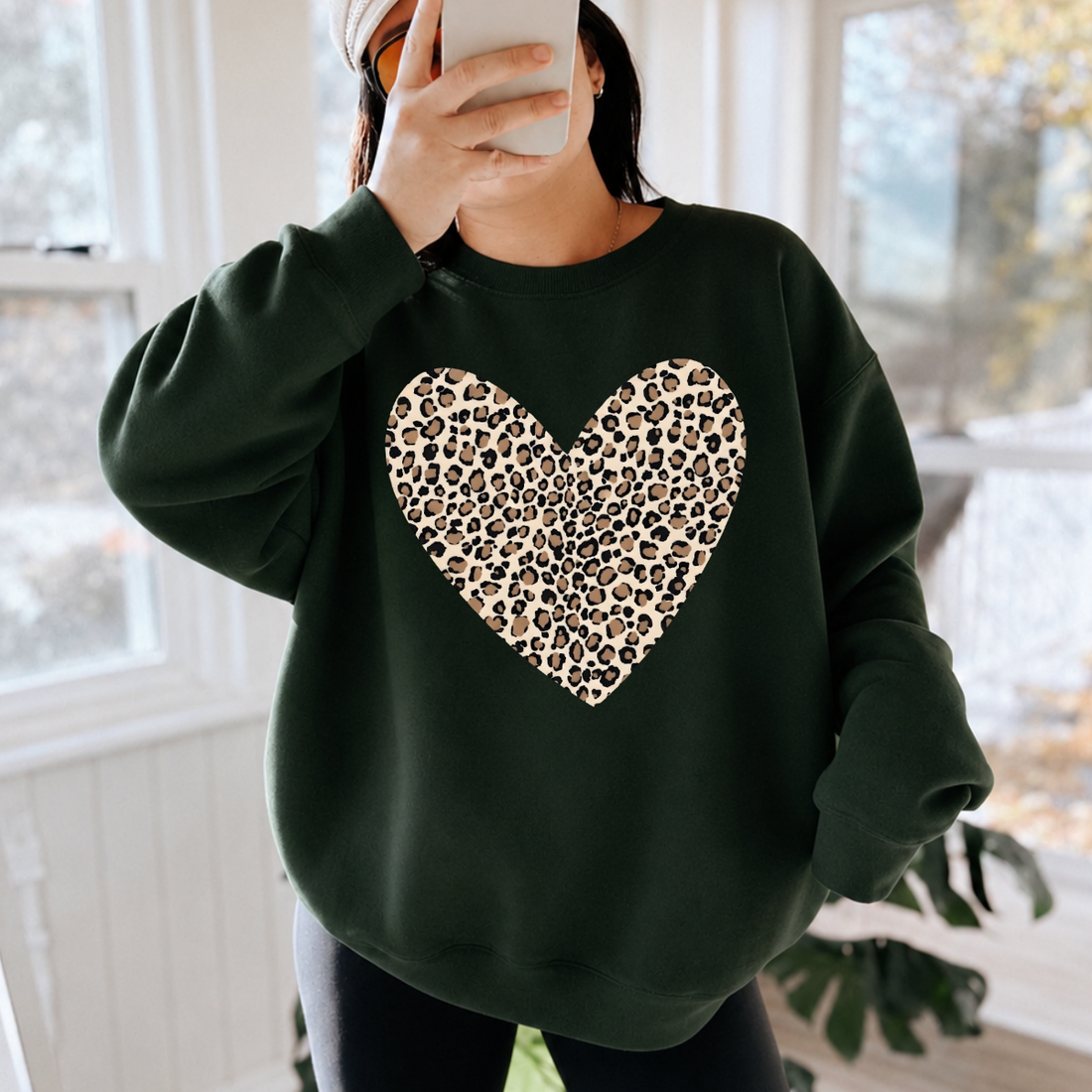 Leopard Heart Valentine Sweatshirt