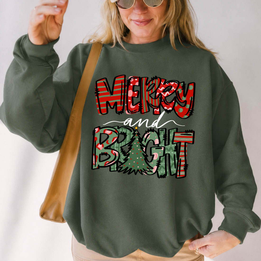 Merry And Bright Christmas Sweatshirt
