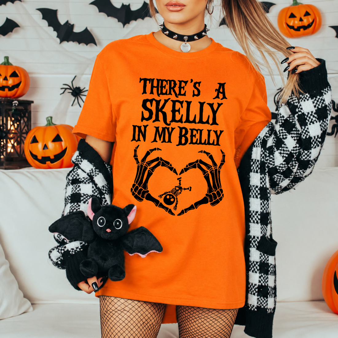There’s A Skelly In My Belly Maternity Tee