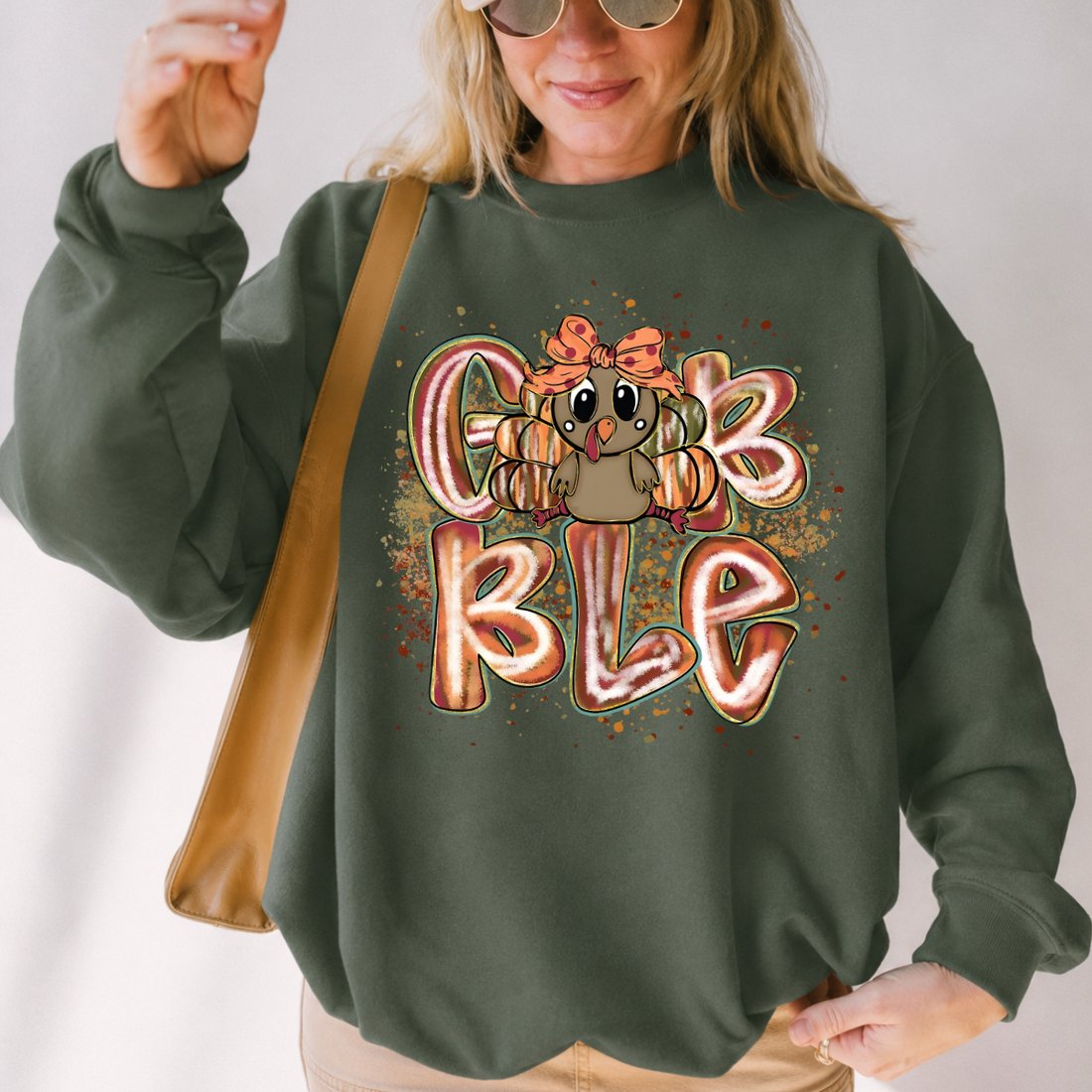 Gobble Turkey Thanksgiving Sweatshirt