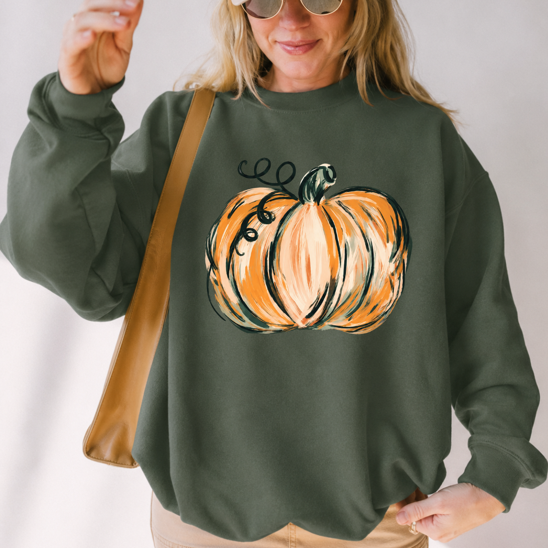 Watercolor Pumpkin Fall Sweatshirt