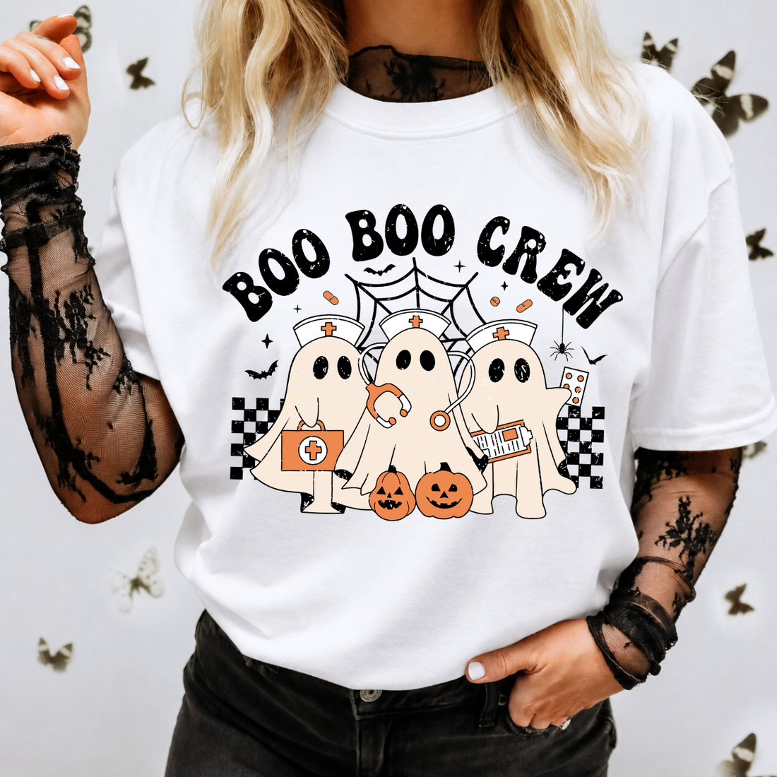 Boo Boo Crew Nurse Ghost Tee