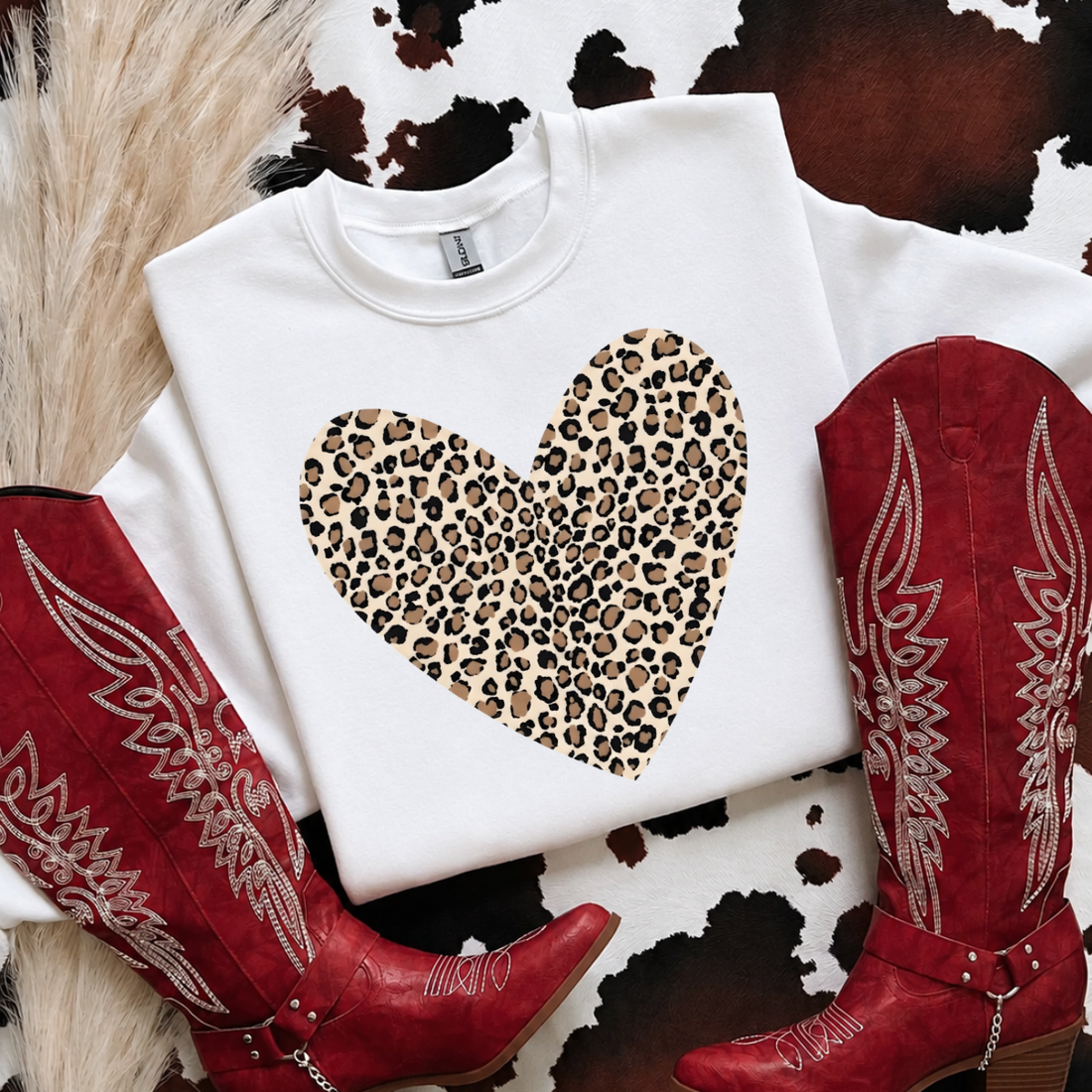 Leopard Heart Valentine Sweatshirt
