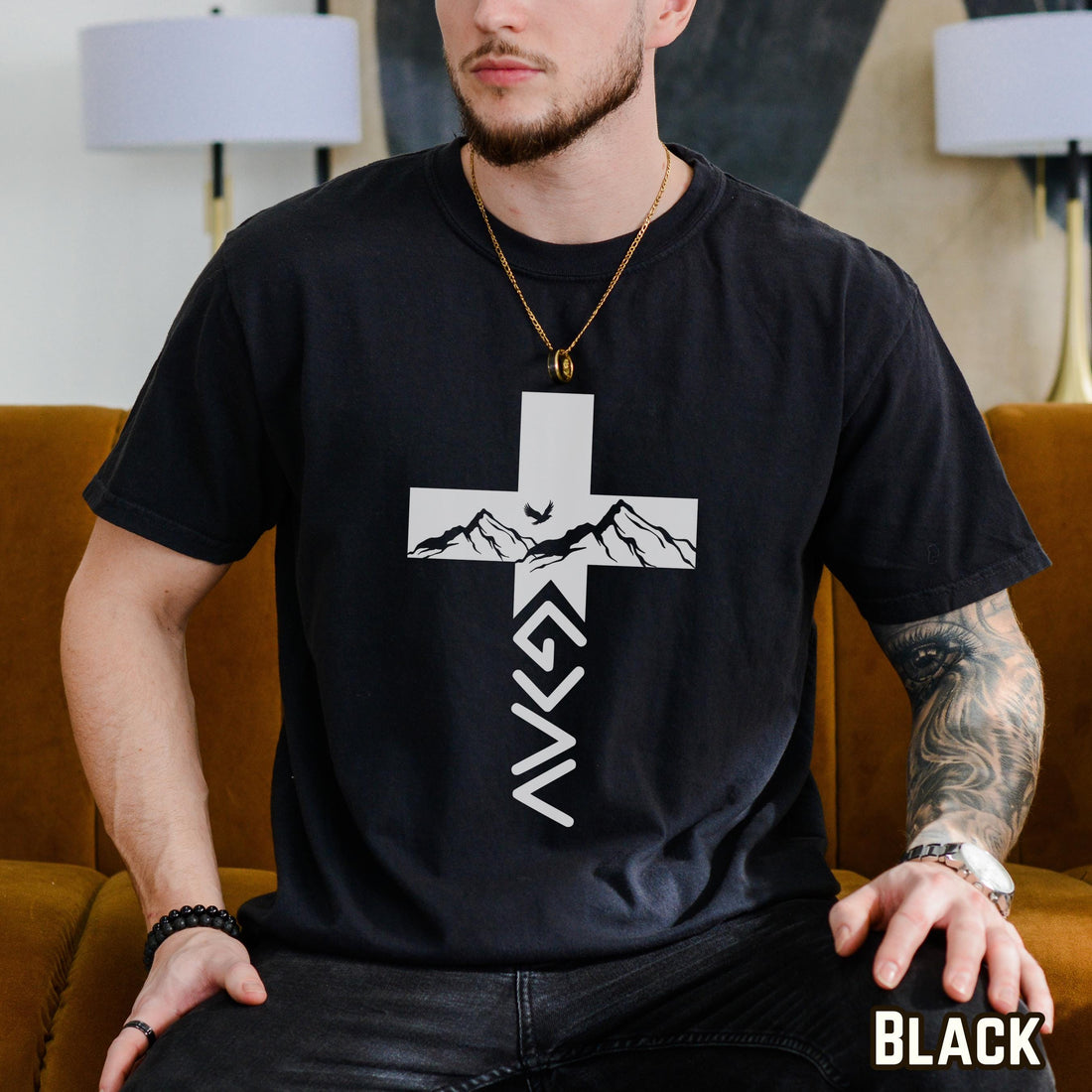 Jesus Cross Mountain Faith Tee