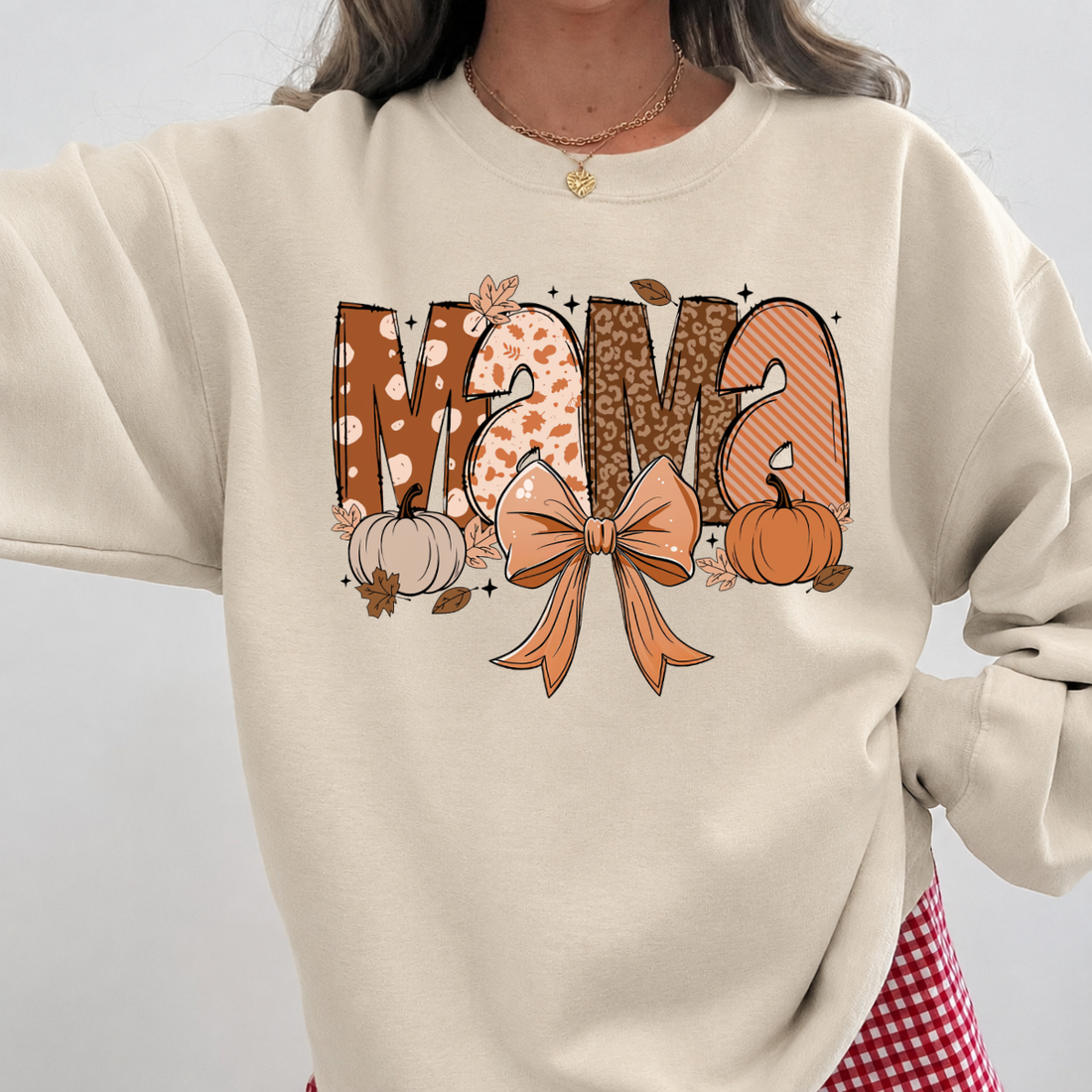 Mama Bow Pumpkin Fall Sweatshirt