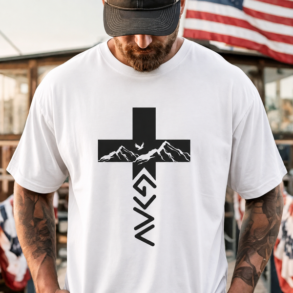 Jesus Cross Mountain Faith Tee