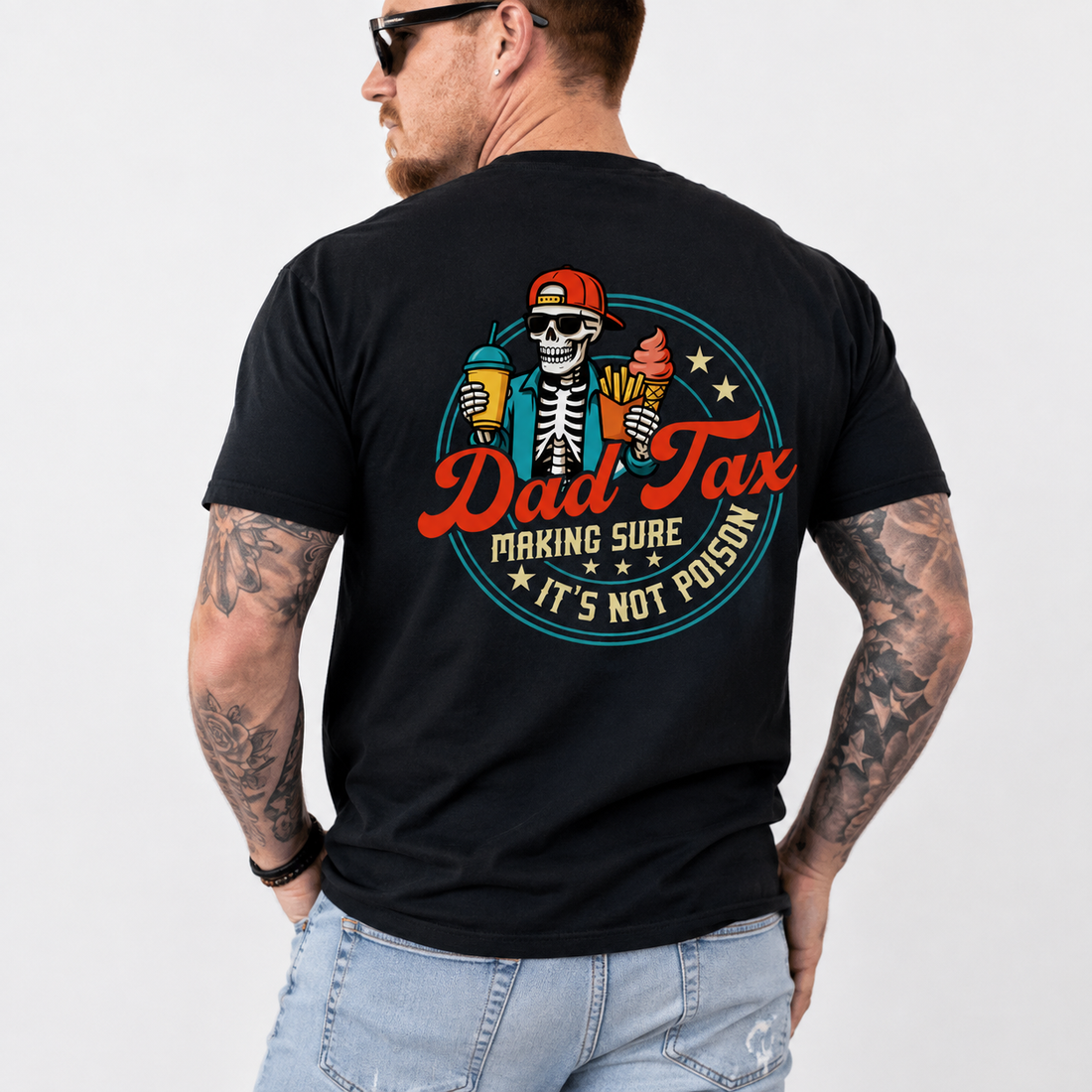Dad Tax Funny Skeleton Tee
