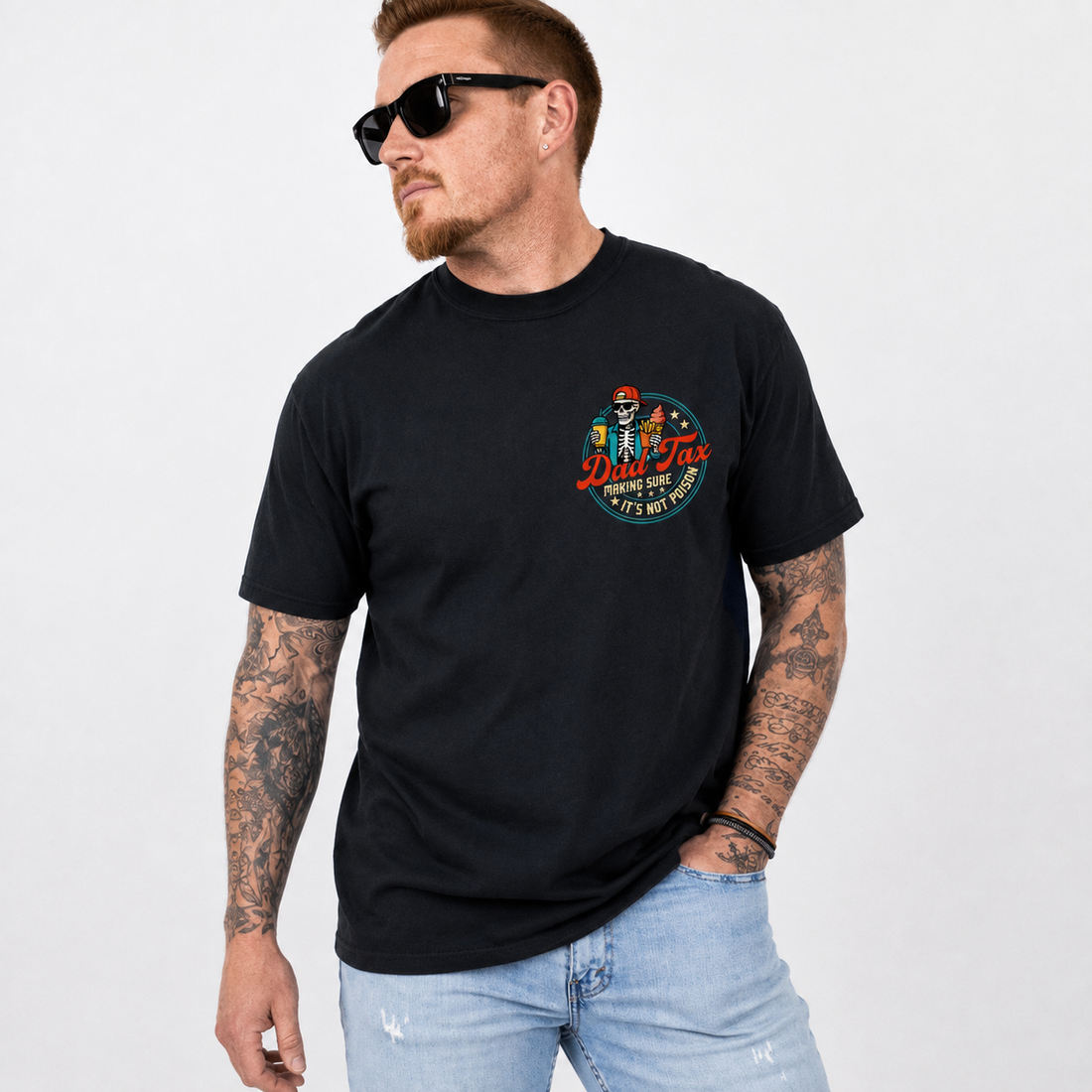 Dad Tax Funny Skeleton Tee