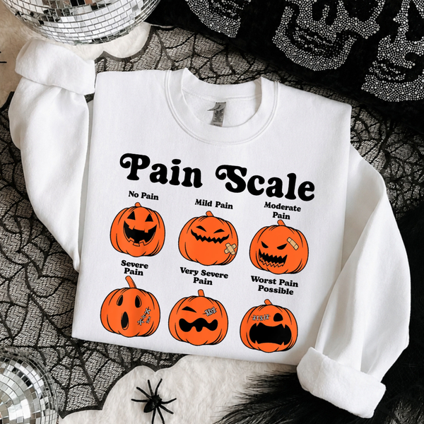 Pumpkin Pain Scale Halloween Sweatshirt