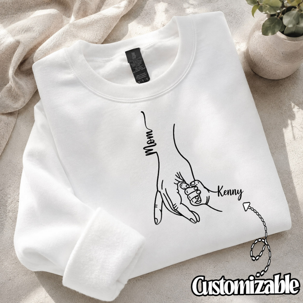 Custom Hand Line Art Name Sweatshirt