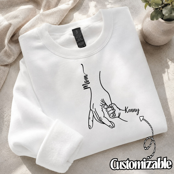 Custom Hand Line Art Name Sweatshirt
