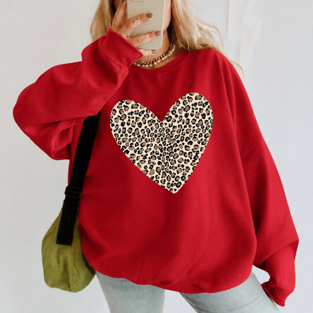Leopard Heart Valentine Sweatshirt