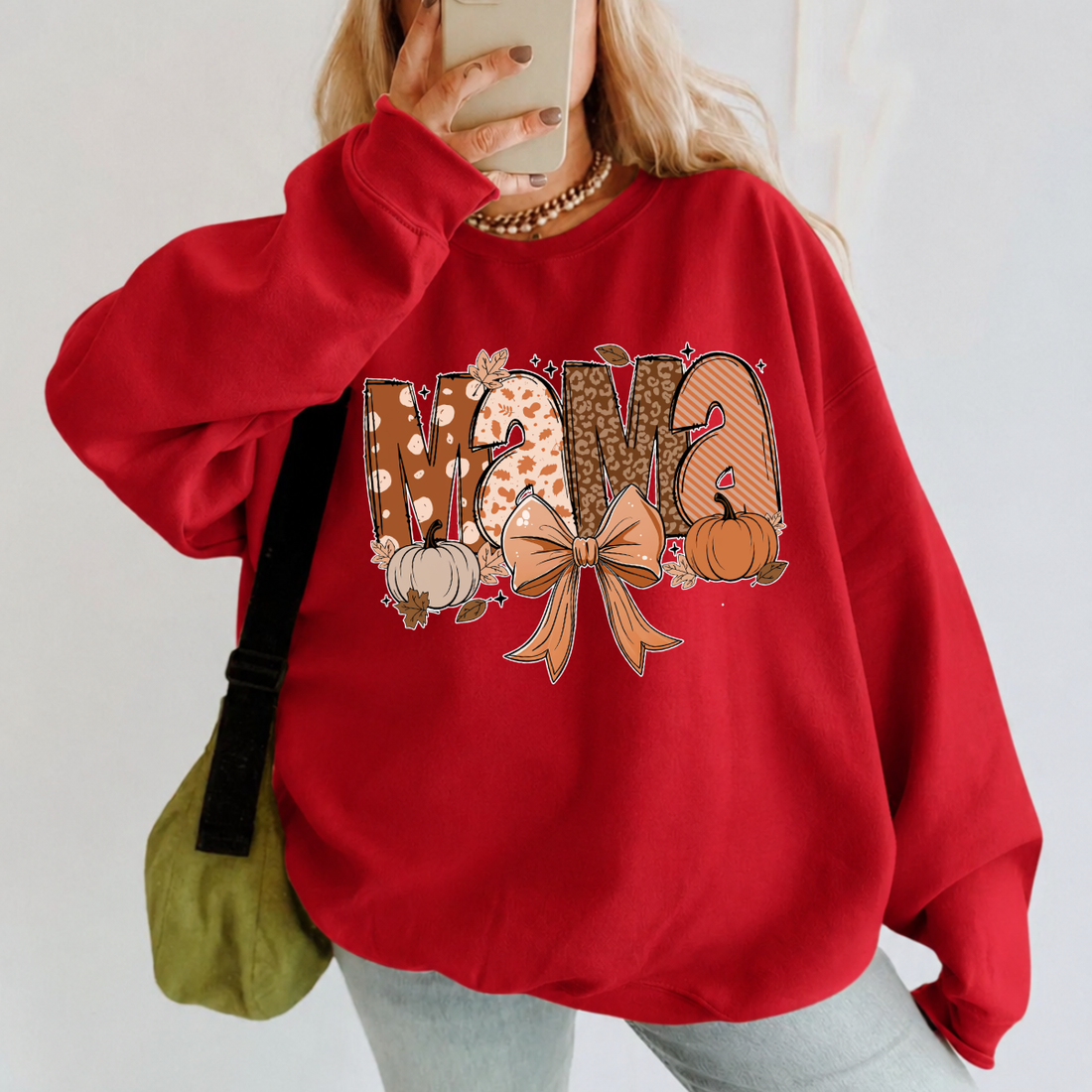 Mama Bow Pumpkin Fall Sweatshirt