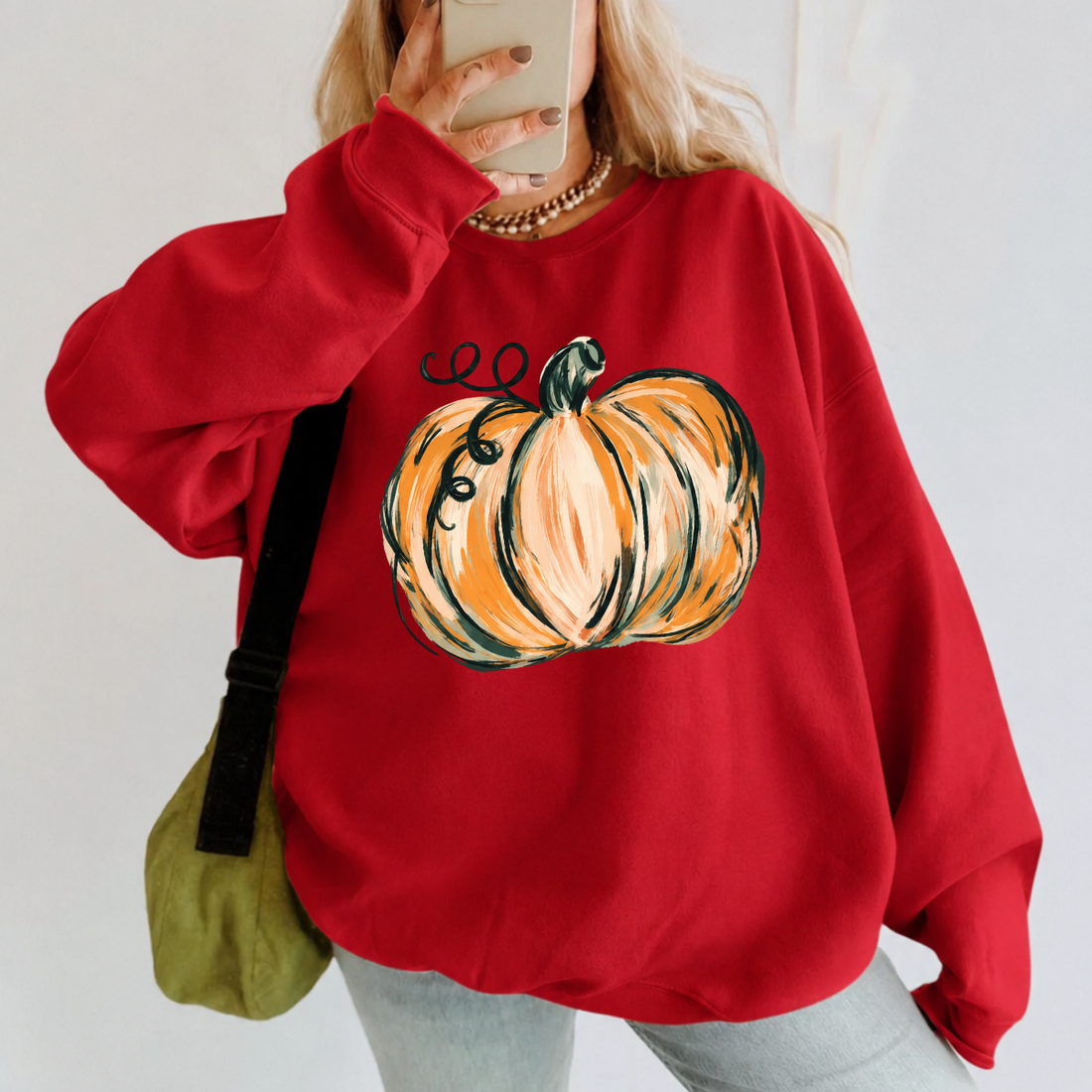 Watercolor Pumpkin Fall Sweatshirt