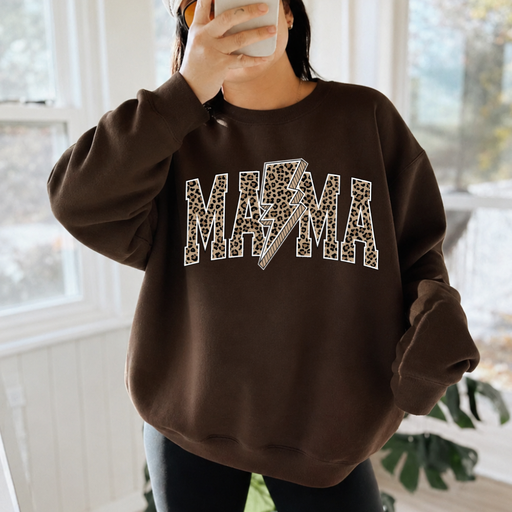 Leopard Lightning Mama Sweatshirt