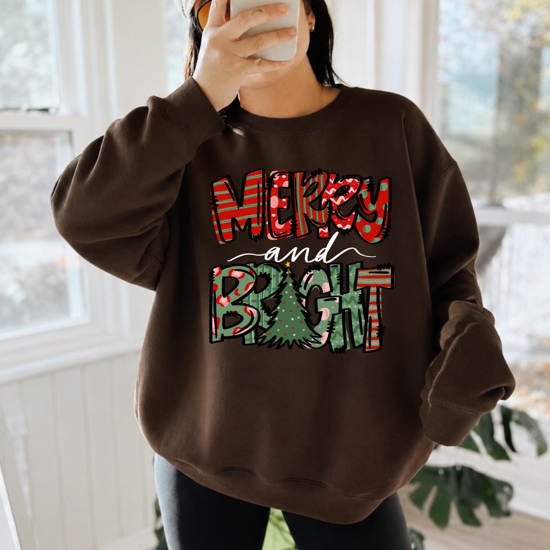 Merry And Bright Christmas Sweatshirt