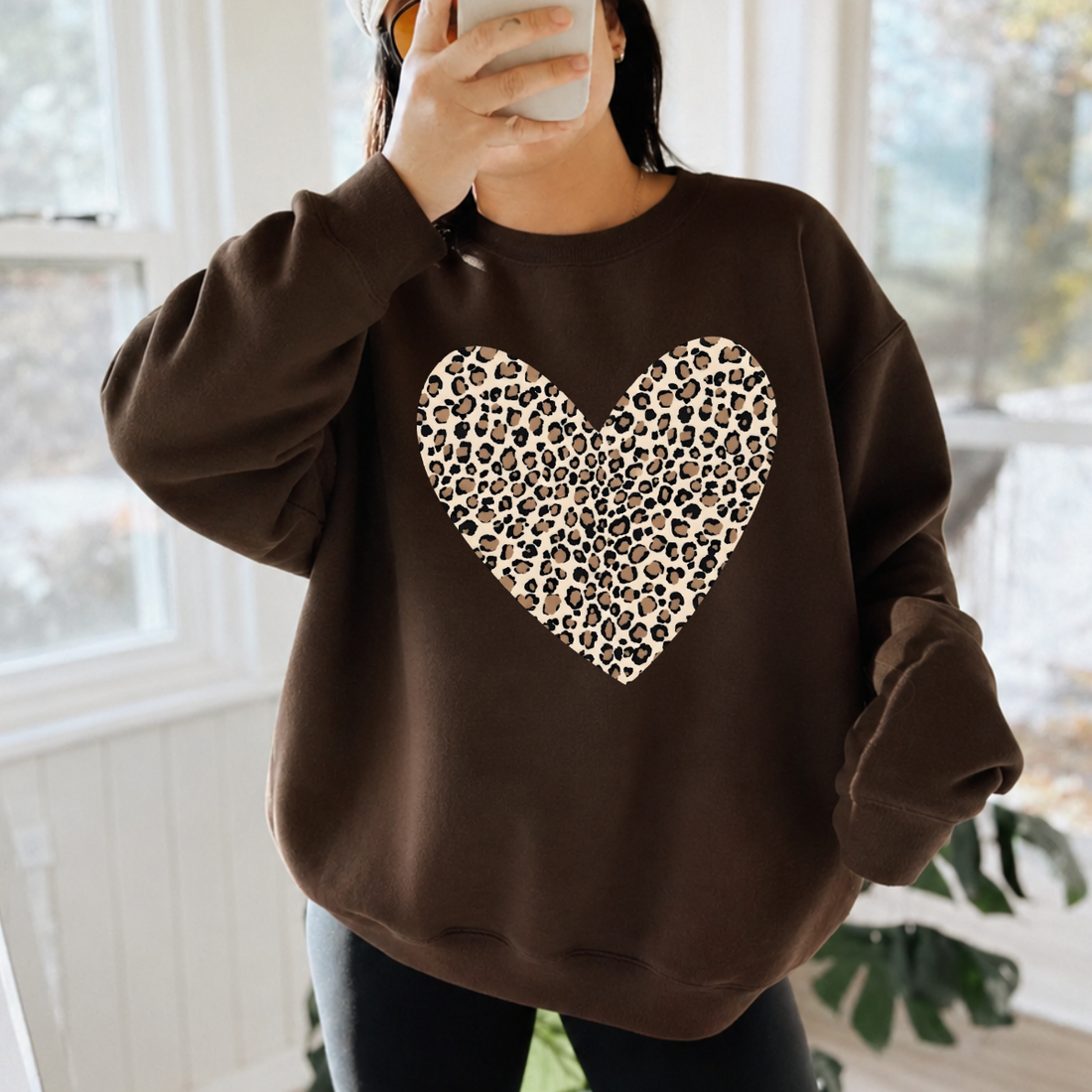 Leopard Heart Valentine Sweatshirt