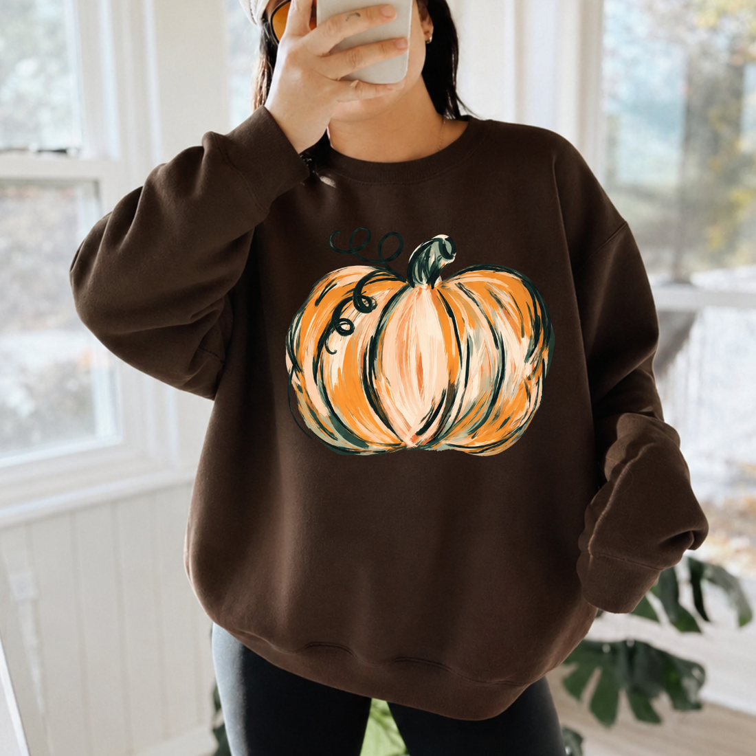 Watercolor Pumpkin Fall Sweatshirt