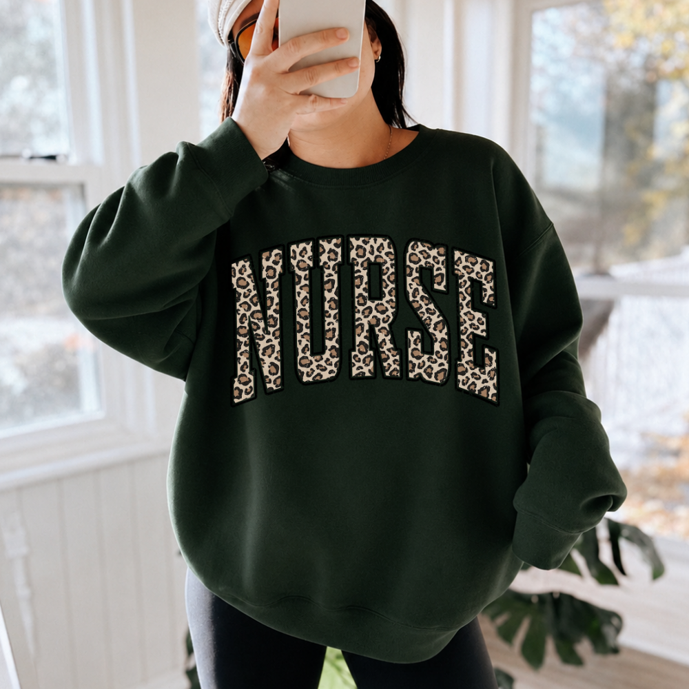 Leopard Nurse Sweatshirt