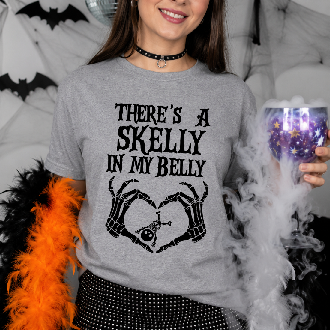 There’s A Skelly In My Belly Maternity Tee