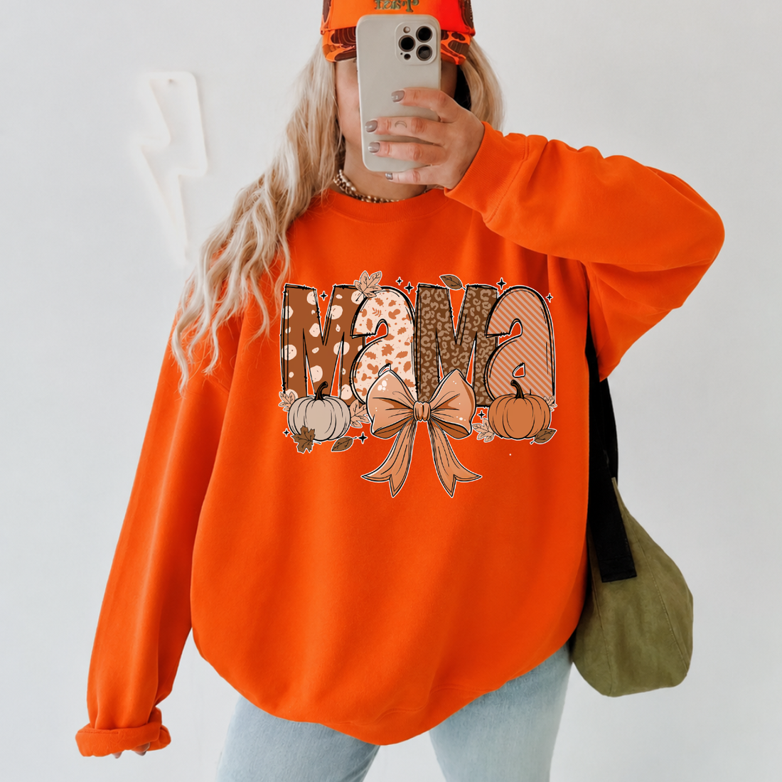 Mama Bow Pumpkin Fall Sweatshirt