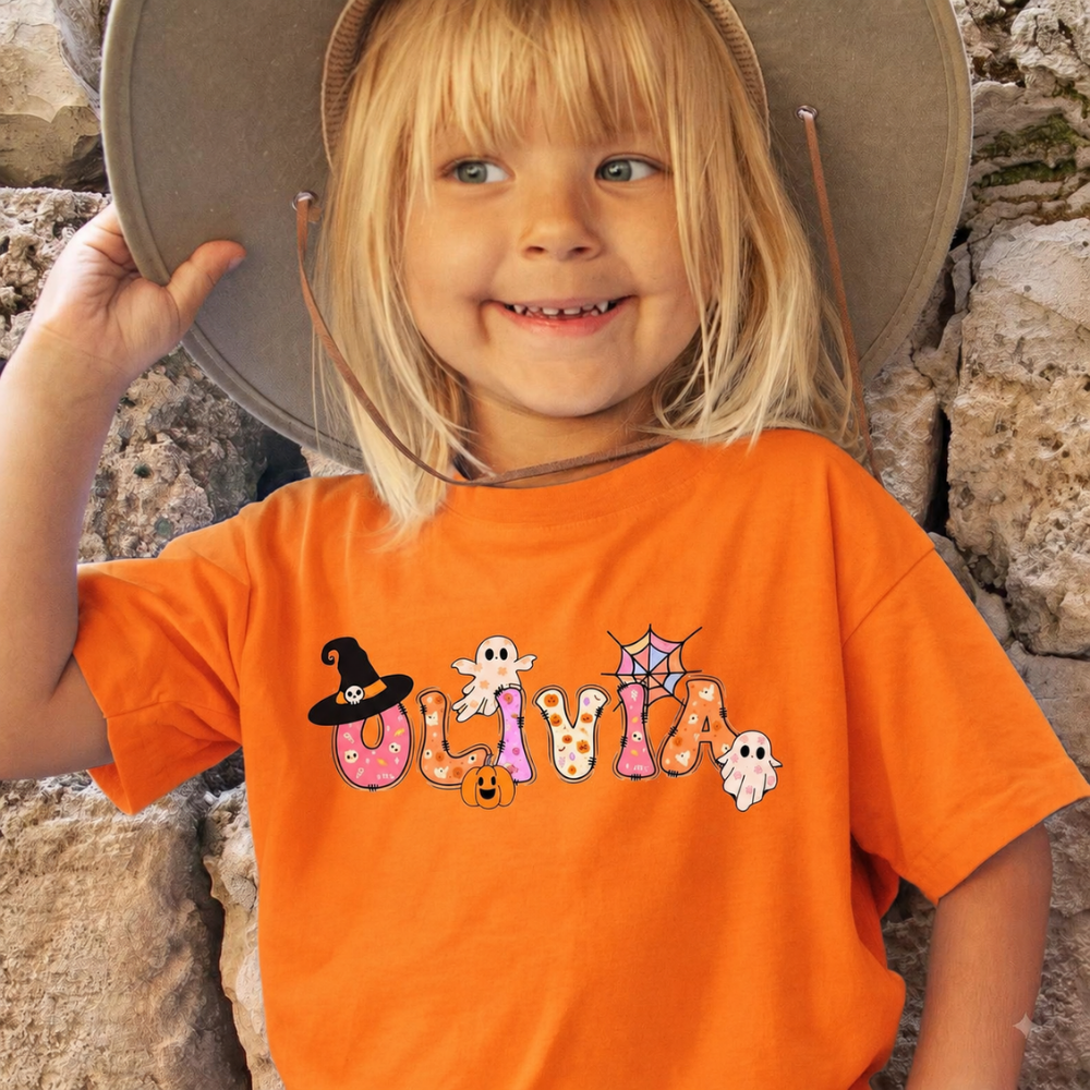 Personalized Halloween Name Kids Tee