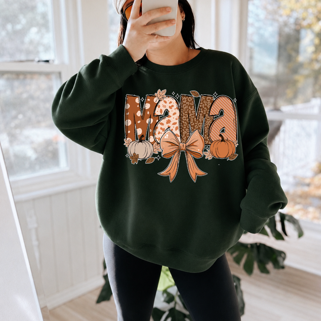 Mama Bow Pumpkin Fall Sweatshirt