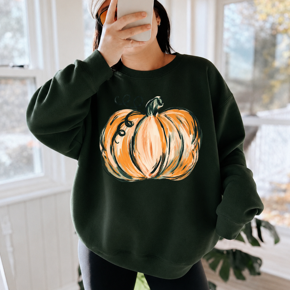 Watercolor Pumpkin Fall Sweatshirt