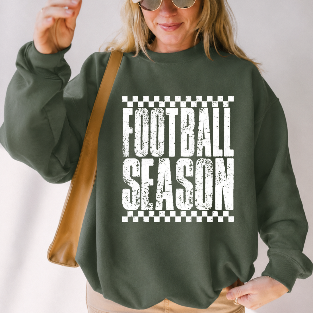 Football Season Checkered Sweatshirt