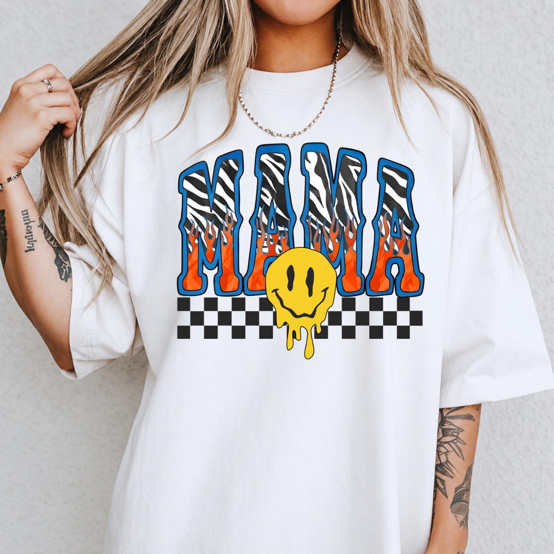 Flame Mama Smiley Tee
