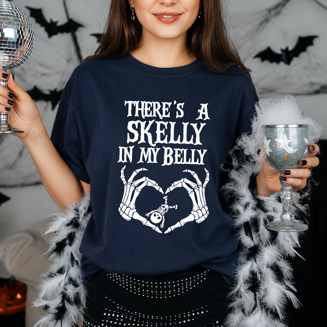 There’s A Skelly In My Belly Maternity Tee