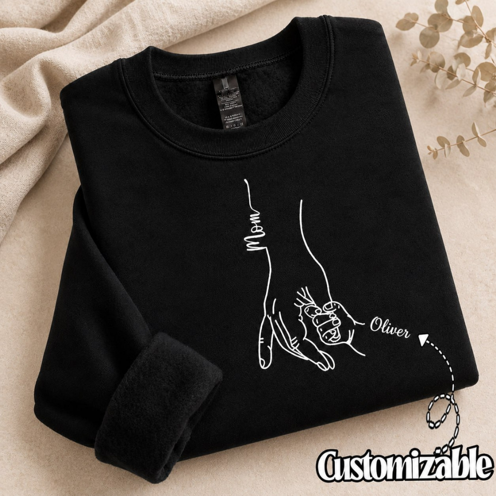 Custom Hand Line Art Name Sweatshirt