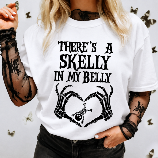 There’s A Skelly In My Belly Maternity Tee