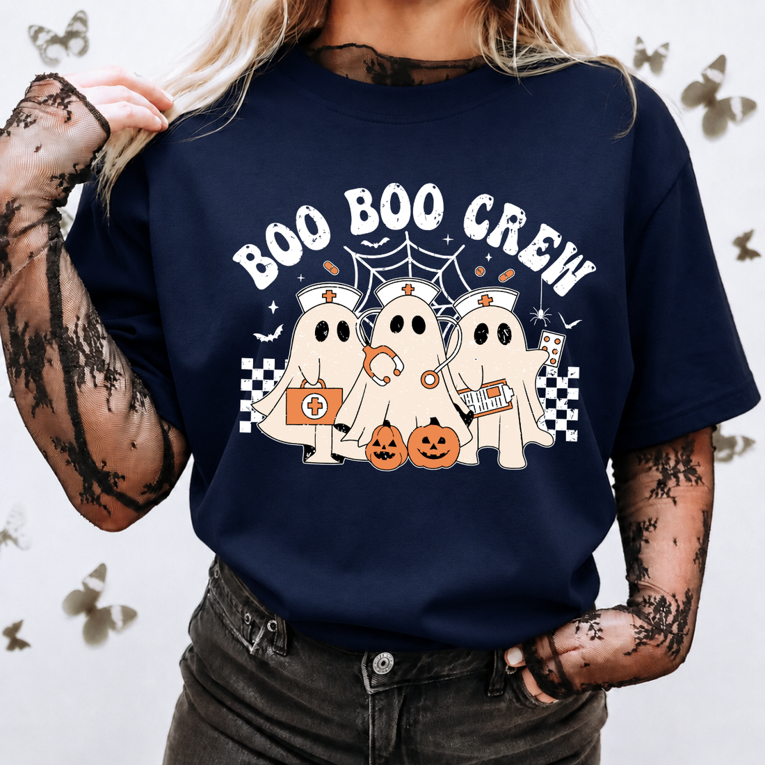 Boo Boo Crew Nurse Ghost Tee