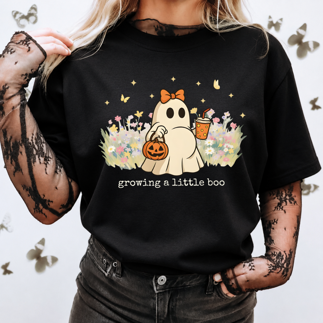 Growing A Little Boo Maternity Halloween Tee