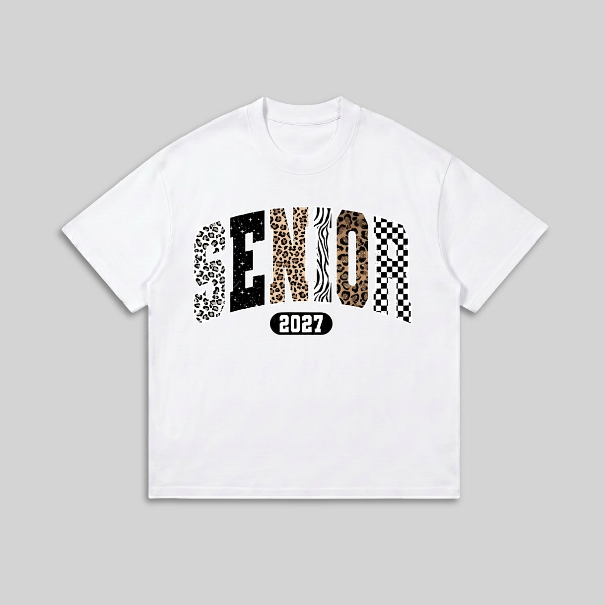 Leopard Senior 2027 T-Shirt - Animal Print Graduation Tee - High School College Senior Shirt