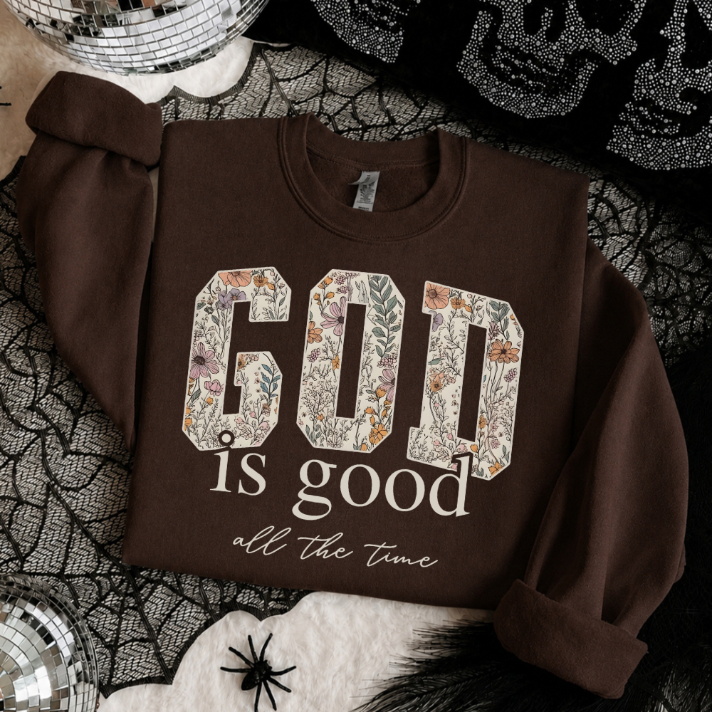 God Is Good Floral Sweatshirt
