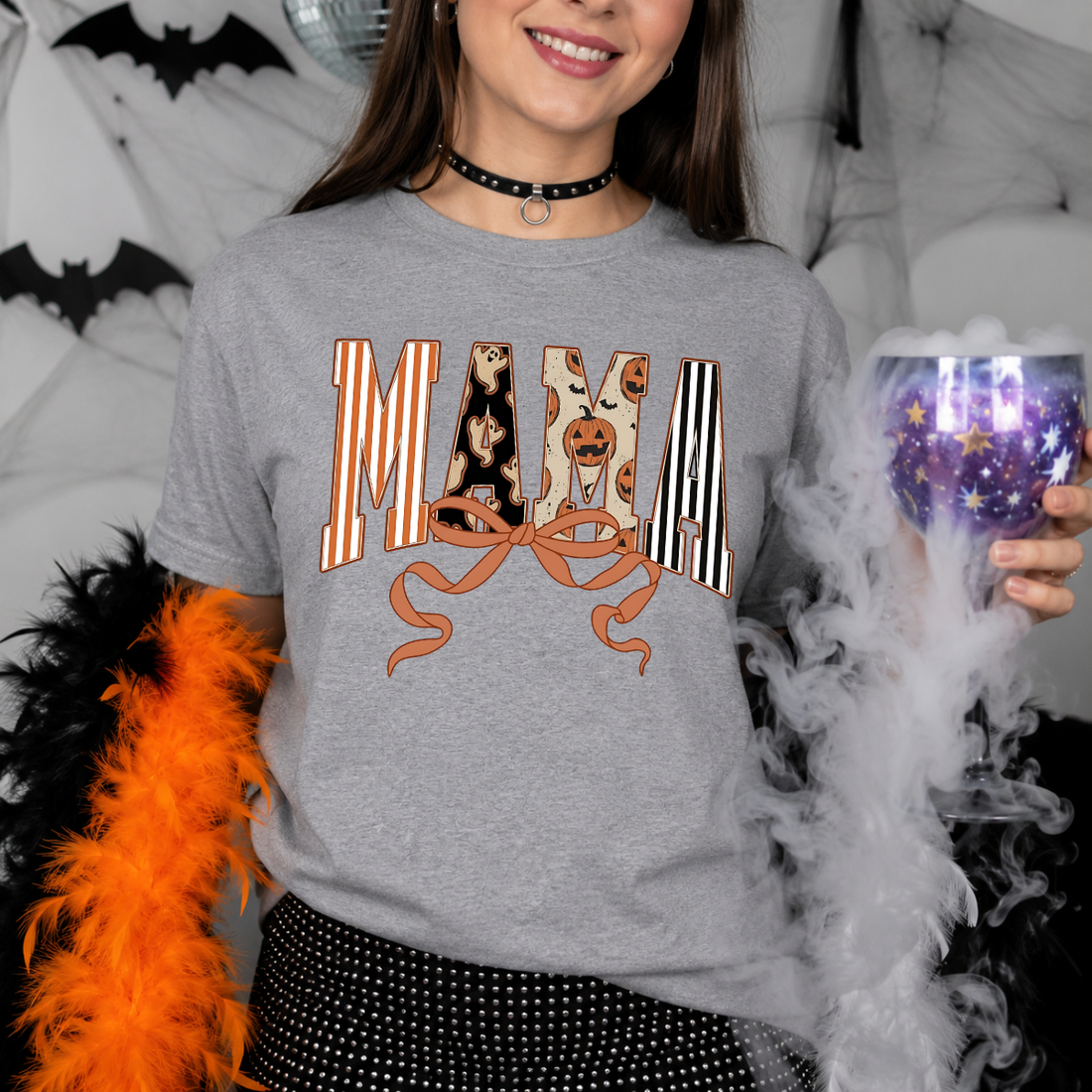 Halloween Mama Bow Tee