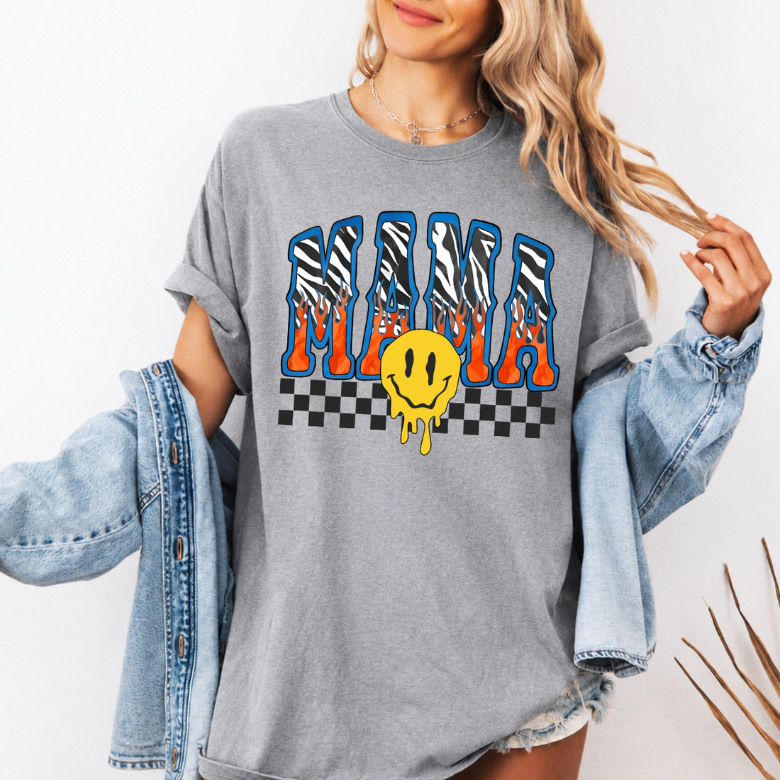 Flame Mama Smiley Tee