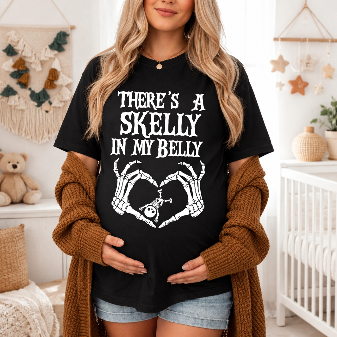 There’s A Skelly In My Belly Maternity Tee
