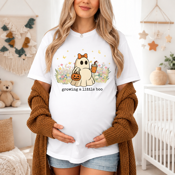 Growing A Little Boo Maternity Halloween Tee